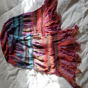 Bright colorful boho scarf shawl